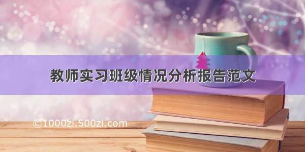 教师实习班级情况分析报告范文