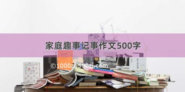 家庭趣事记事作文500字