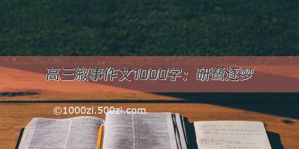 高三叙事作文1000字：研鹭逐梦