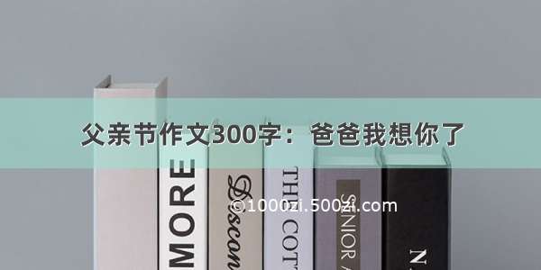 父亲节作文300字：爸爸我想你了