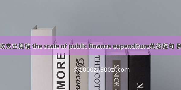 公共财政支出规模 the scale of public finance expenditure英语短句 例句大全