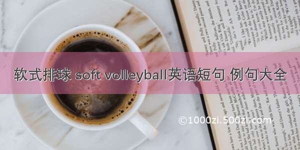 软式排球 soft volleyball英语短句 例句大全