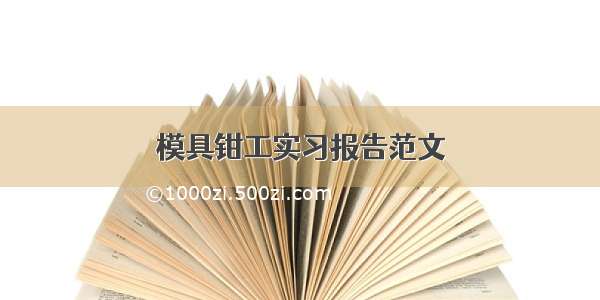 模具钳工实习报告范文