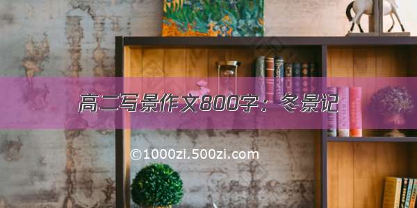 高二写景作文800字：冬景记