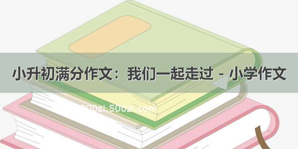 小升初满分作文：我们一起走过 - 小学作文