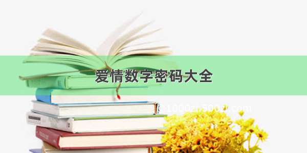 爱情数字密码大全