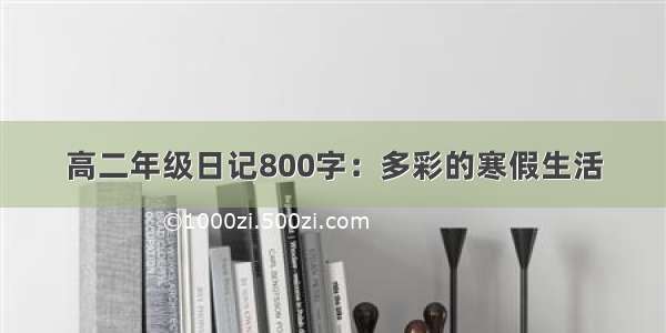 高二年级日记800字：多彩的寒假生活