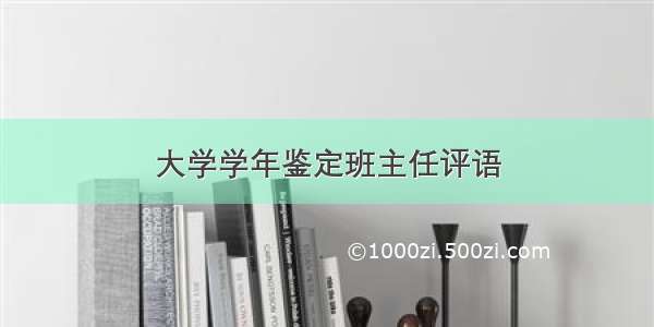 大学学年鉴定班主任评语