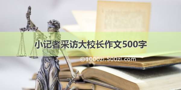 小记者采访大校长作文500字