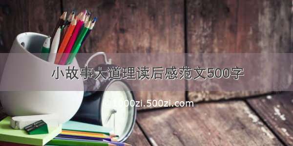 小故事大道理读后感范文500字