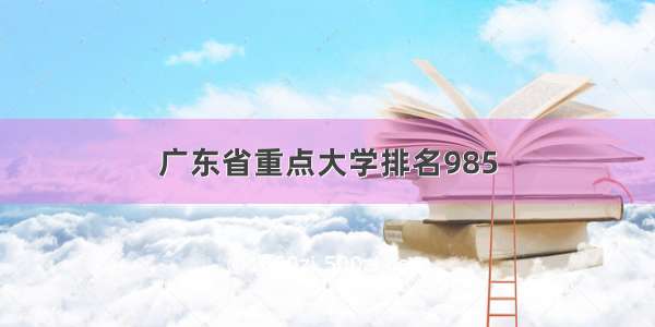 广东省重点大学排名985