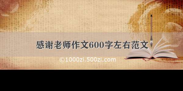 感谢老师作文600字左右范文