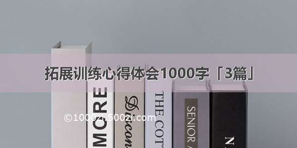 拓展训练心得体会1000字「3篇」