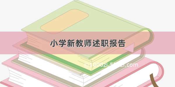 小学新教师述职报告