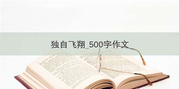 独自飞翔_500字作文