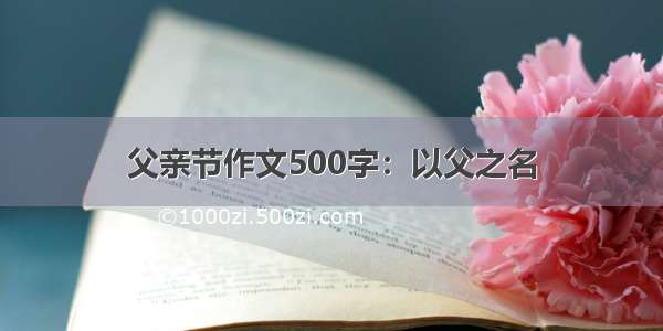 父亲节作文500字：以父之名