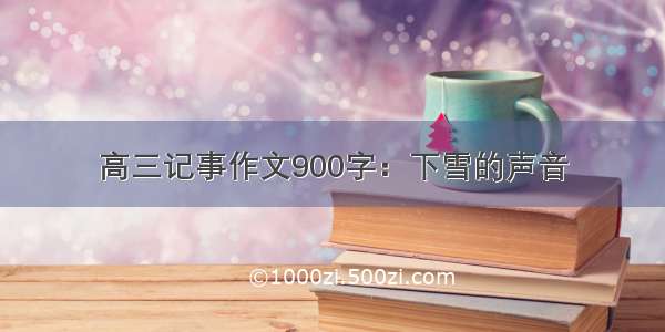 高三记事作文900字：下雪的声音