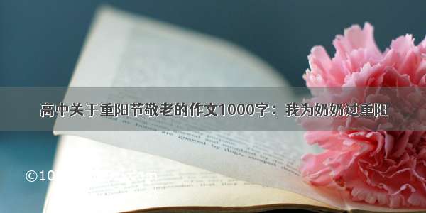 高中关于重阳节敬老的作文1000字：我为奶奶过重阳