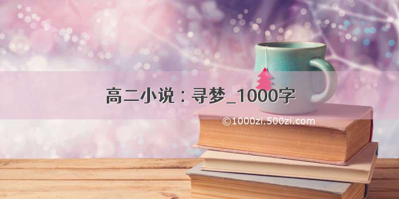 高二小说 : 寻梦_1000字