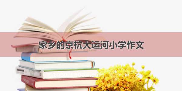 家乡的京杭大运河小学作文