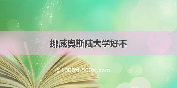 挪威奥斯陆大学好不