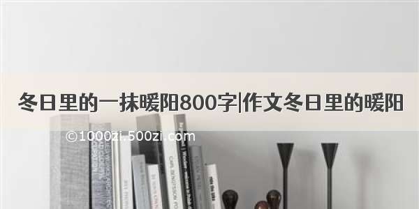 冬日里的一抹暖阳800字|作文冬日里的暖阳