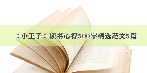 《小王子》读书心得500字精选范文5篇