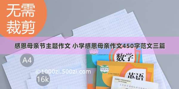 感恩母亲节主题作文 小学感恩母亲作文450字范文三篇