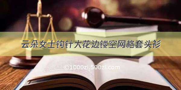 云朵女士钩针大花边镂空网格套头衫