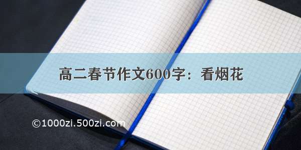 高二春节作文600字：看烟花