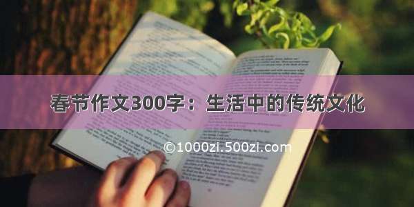 春节作文300字：生活中的传统文化