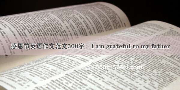 感恩节英语作文范文500字：I am grateful to my father