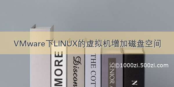 VMware下LINUX的虚拟机增加磁盘空间