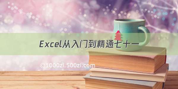 Excel从入门到精通七十一