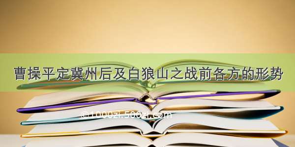 曹操平定冀州后及白狼山之战前各方的形势