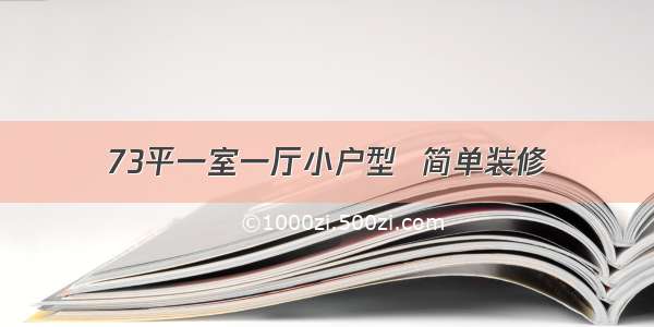 73平一室一厅小户型  简单装修