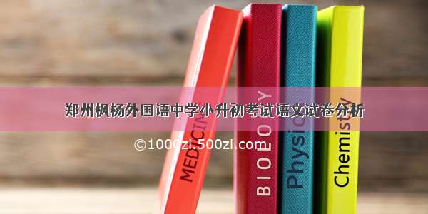 郑州枫杨外国语中学小升初考试语文试卷分析