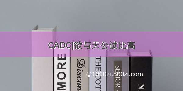 CADC|欲与天公试比高