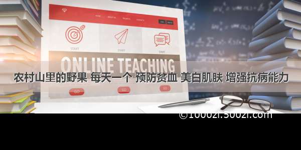 农村山里的野果 每天一个 预防贫血 美白肌肤 增强抗病能力