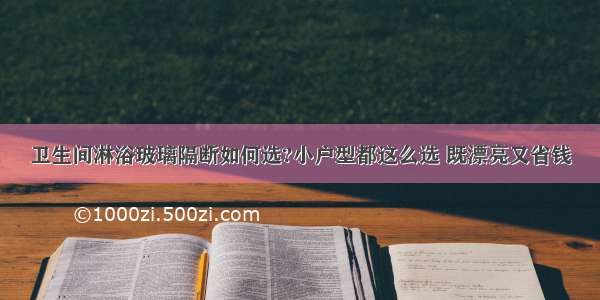 卫生间淋浴玻璃隔断如何选?小户型都这么选 既漂亮又省钱