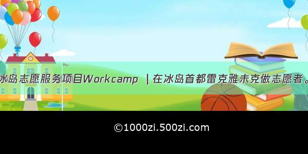 冰岛志愿服务项目Workcamp  | 在冰岛首都雷克雅未克做志愿者。