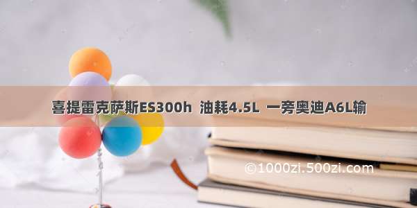 喜提雷克萨斯ES300h  油耗4.5L  一旁奥迪A6L输