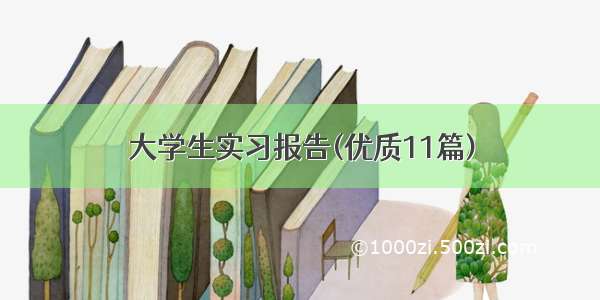 大学生实习报告(优质11篇)