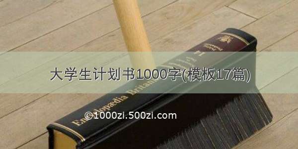 大学生计划书1000字(模板17篇)