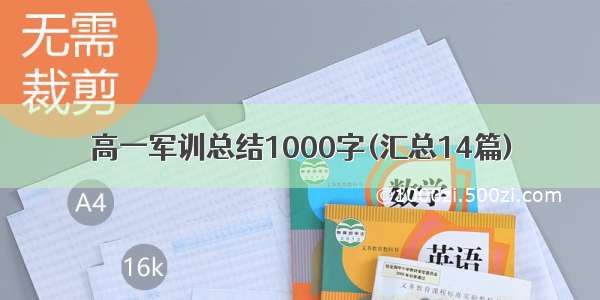 高一军训总结1000字(汇总14篇)