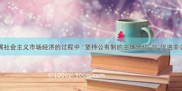 在我国发展社会主义市场经济的过程中 “坚持公有制的主体地位”与“促进非公有制经济