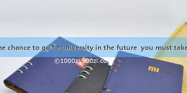 41.  you have the chance to go to university in the future  you must take it.A. WillB. Sho