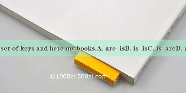 Here a set of keys and here my books.A. are  isB. is  isC. is  areD. are  are