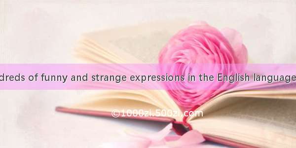 There are hundreds of funny and strange expressions in the English language. A lot of them