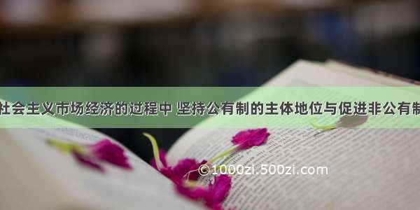 在我国发展社会主义市场经济的过程中 坚持公有制的主体地位与促进非公有制经济发展二